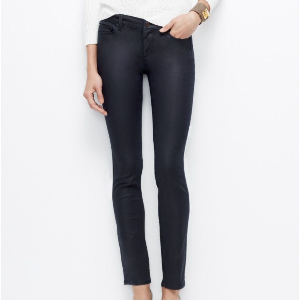 Ann Taylor black coated skinny jeans!